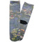 Water Lilies by Claude Monet Adult Crew Socks - Single Pair - Front and Back