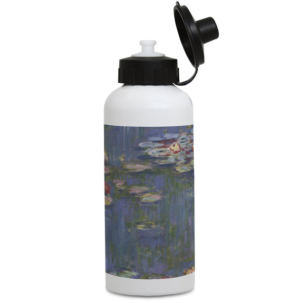 Custom Water Lilies by Claude Monet Water Bottles - Aluminum - 20 oz - White