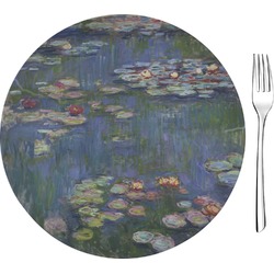 Water Lilies by Claude Monet 8" Glass Appetizer / Dessert Plates - Single or Set