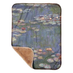 Water Lilies by Claude Monet Sherpa Baby Blanket - 30" x 40"