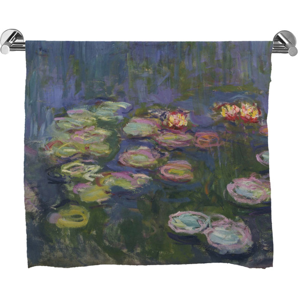 Custom Water Lilies by Claude Monet Bath Towel