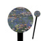 Water Lilies by Claude Monet Black Plastic 6" Food Pick - Round - Closeup