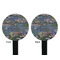 Water Lilies by Claude Monet Black Plastic 7" Stir Stick - Double Sided - Round - Front & Back