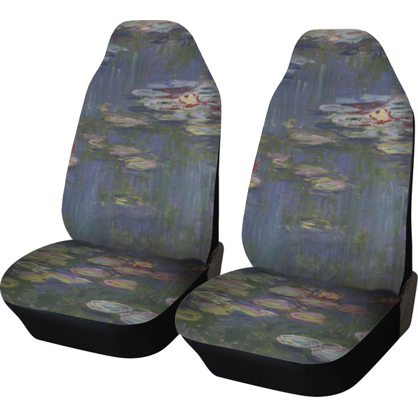 Custom Water Lilies by Claude Monet Car Seat Covers (Set of Two)