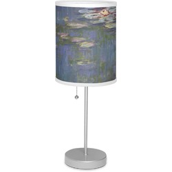 Water Lilies by Claude Monet 7" Drum Lamp with Shade Linen