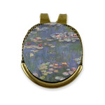 Water Lilies by Claude Monet Golf Ball Marker - Hat Clip - Gold