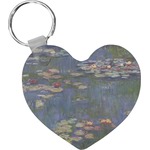 Water Lilies by Claude Monet Heart Plastic Keychain