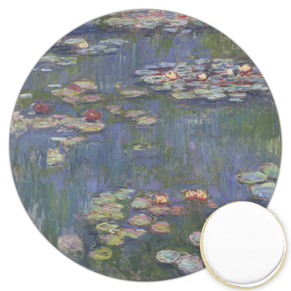 Custom Water Lilies by Claude Monet Printed Cookie Topper - 3.25"