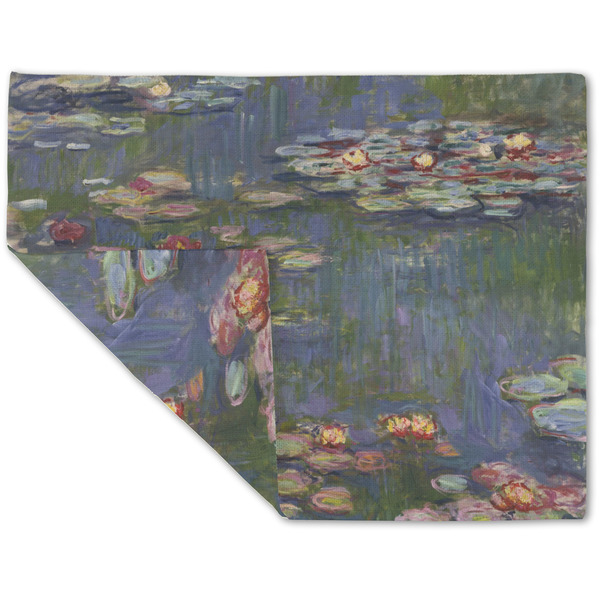 Custom Water Lilies by Claude Monet Double-Sided Linen Placemat - Single