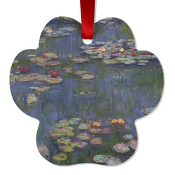 Water Lilies by Claude Monet Metal Paw Ornament - Double Sided