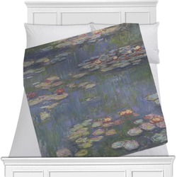 Water Lilies by Claude Monet Minky Blanket - Twin / Full - 80"x60" - Single Sided