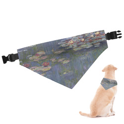 Water Lilies by Claude Monet Dog Bandana - Medium