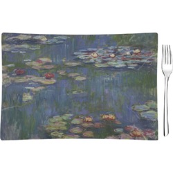 Water Lilies by Claude Monet Glass Rectangular Appetizer / Dessert Plate