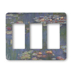 Water Lilies by Claude Monet Rocker Style Light Switch Cover - Three Switch