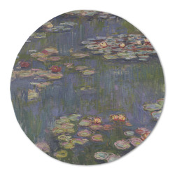 Water Lilies by Claude Monet Round Linen Placemat - Single Sided