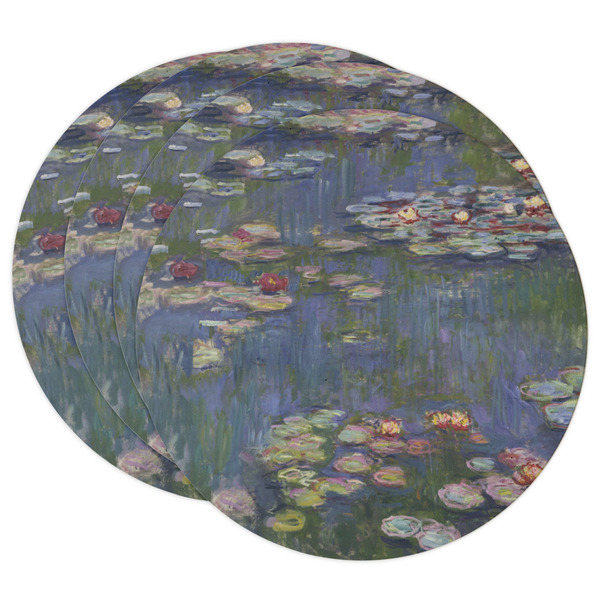 Custom Water Lilies by Claude Monet Round Paper Coasters