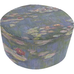 Water Lilies by Claude Monet Round Pouf Ottoman