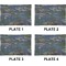 Water Lilies by Claude Monet Set of Rectangular Appetizer / Dessert Plates (Approval)