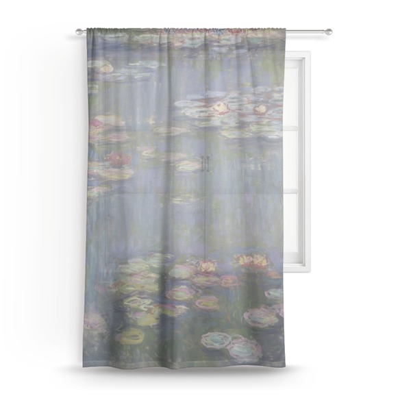 Custom Water Lilies by Claude Monet Sheer Curtain