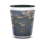 Water Lilies by Claude Monet Ceramic Shot Glass - 1.5 oz - Two Tone - Set of 4