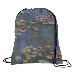 Water Lilies by Claude Monet Drawstring Backpack - Small