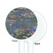 Water Lilies by Claude Monet White Plastic 5.5" Stir Stick - Single Sided - Round - Front & Back