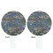 Water Lilies by Claude Monet White Plastic 7" Stir Stick - Double Sided - Round - Front & Back