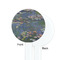 Water Lilies by Claude Monet White Plastic 7" Stir Stick - Single Sided - Round - Front & Back