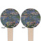 Water Lilies by Claude Monet Wooden 4" Food Pick - Round - Double Sided - Front & Back