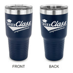 Graduating Students 30 oz Stainless Steel Tumbler - Navy - Double Sided (Personalized)