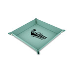 Graduating Students Faux Leather Dice Tray - 6" x 6" - Teal (Personalized)