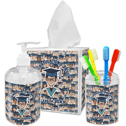 Graduating Students Acrylic Bathroom Accessories Set w/ Name or Text