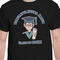 Graduating Students Black Crew T-Shirt on Model - CloseUp