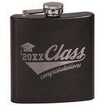 Graduating Students Black Flask Set (Personalized)