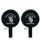 Graduating Students Black Plastic 7" Stir Stick - Double Sided - Round - Front & Back