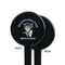 Graduating Students Black Plastic 7" Stir Stick - Single Sided - Round - Front & Back