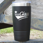 Graduating Students 20 oz Stainless Steel Tumbler - Black - Double Sided (Personalized)