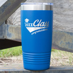 Graduating Students 20 oz Stainless Steel Tumbler - Royal Blue - Double Sided (Personalized)