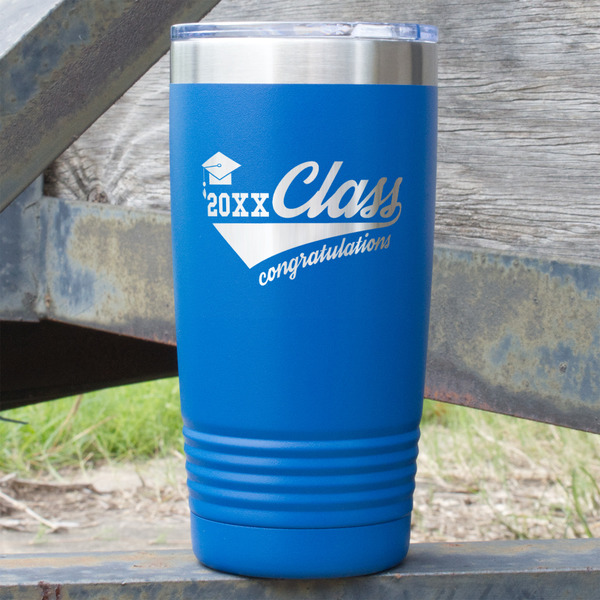 Custom Graduating Students 20 oz Stainless Steel Tumbler - Royal Blue - Double Sided (Personalized)