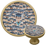 Graduating Students Cabinet Knob - Gold (Personalized)