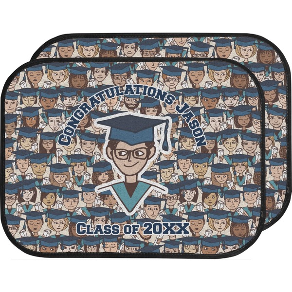 Custom Graduating Students Car Floor Mats (Back Seat) (Personalized)