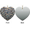 Graduating Students Ceramic Flat Ornament - Heart Front & Back (APPROVAL)