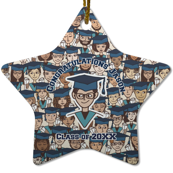 Custom Graduating Students Star Ceramic Ornament w/ Name or Text