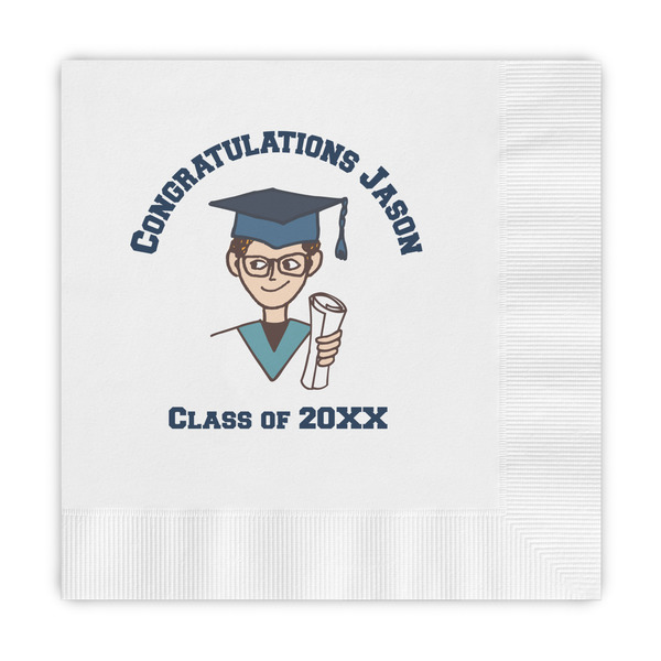 Custom Graduating Students Embossed Decorative Napkins (Personalized)