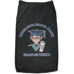 Graduating Students Black Pet Shirt - L (Personalized)