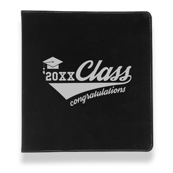 Graduating Students Leather Binder - 1" - Black (Personalized)