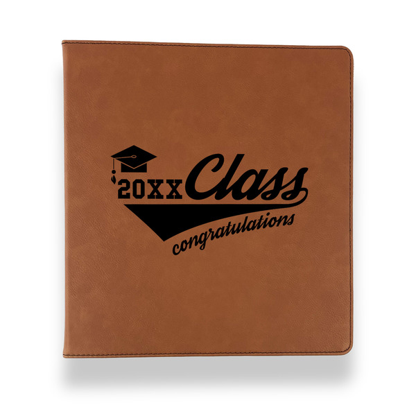 Custom Graduating Students Leather Binder - 1" - Rawhide (Personalized)