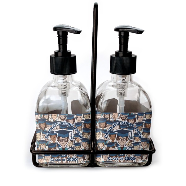 Custom Graduating Students Glass Soap & Lotion Bottles (Personalized)