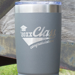 Graduating Students 20 oz Stainless Steel Tumbler - Grey - Double Sided (Personalized)