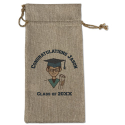 Graduating Students Large Burlap Gift Bag - Front (Personalized)